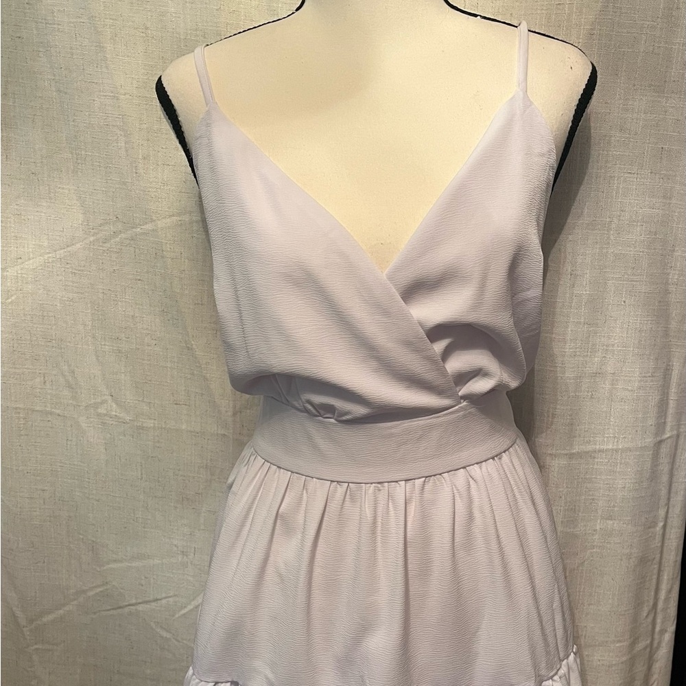 White‎ Sleeveless Sundress large Tie back. Feminine cottage core.